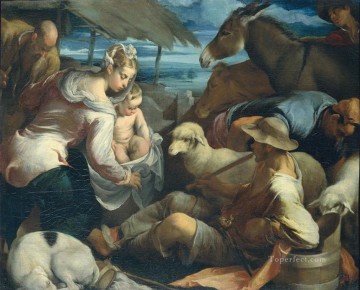 宗教的 Painting - アドラツィオーネ デイ パストリ 羊飼い ヤコポ バッサーノ ダル ポンテ クリスチャン カトリック